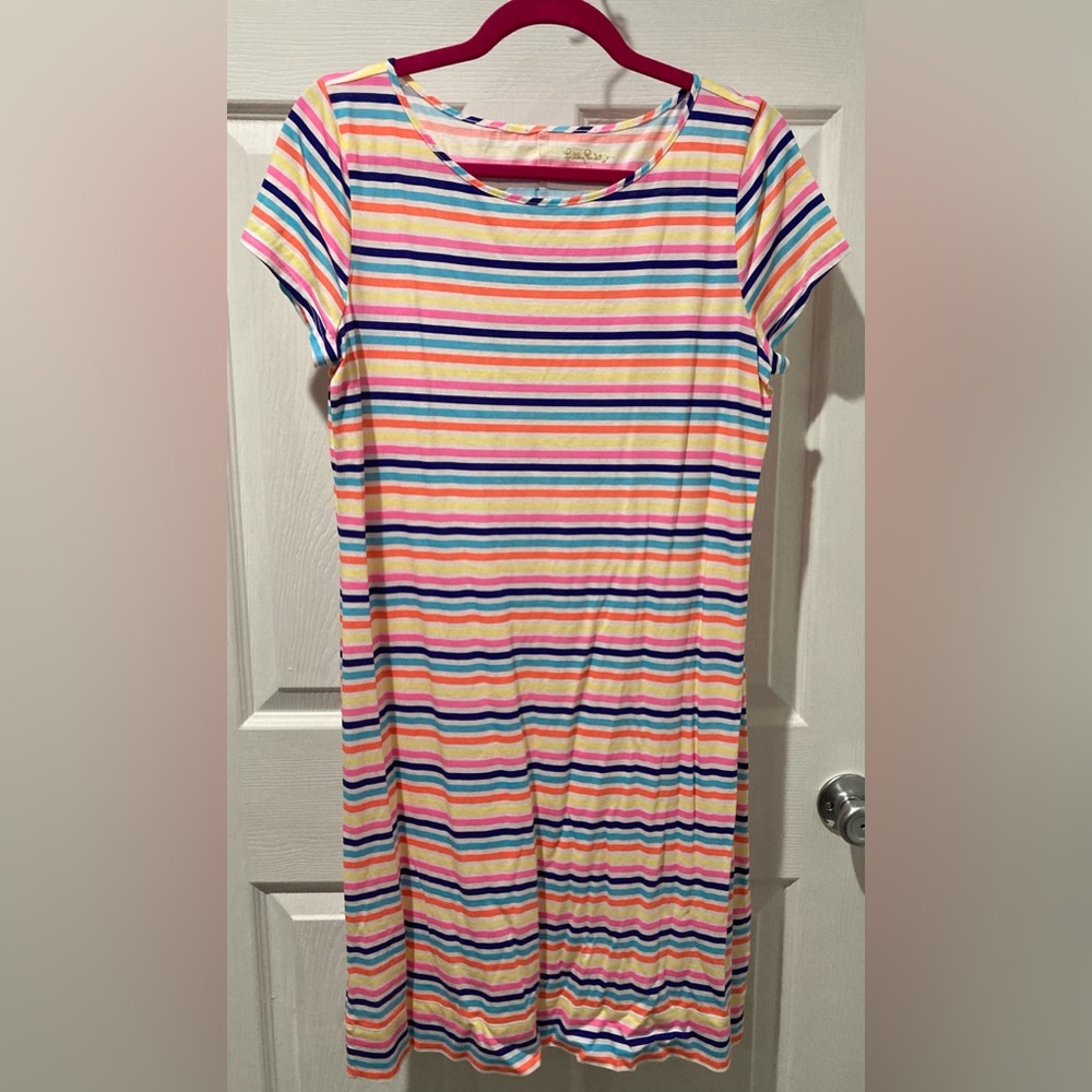 Lilly Pulitzer Short sleeve Marlowe dress in Island Stripe, Size M